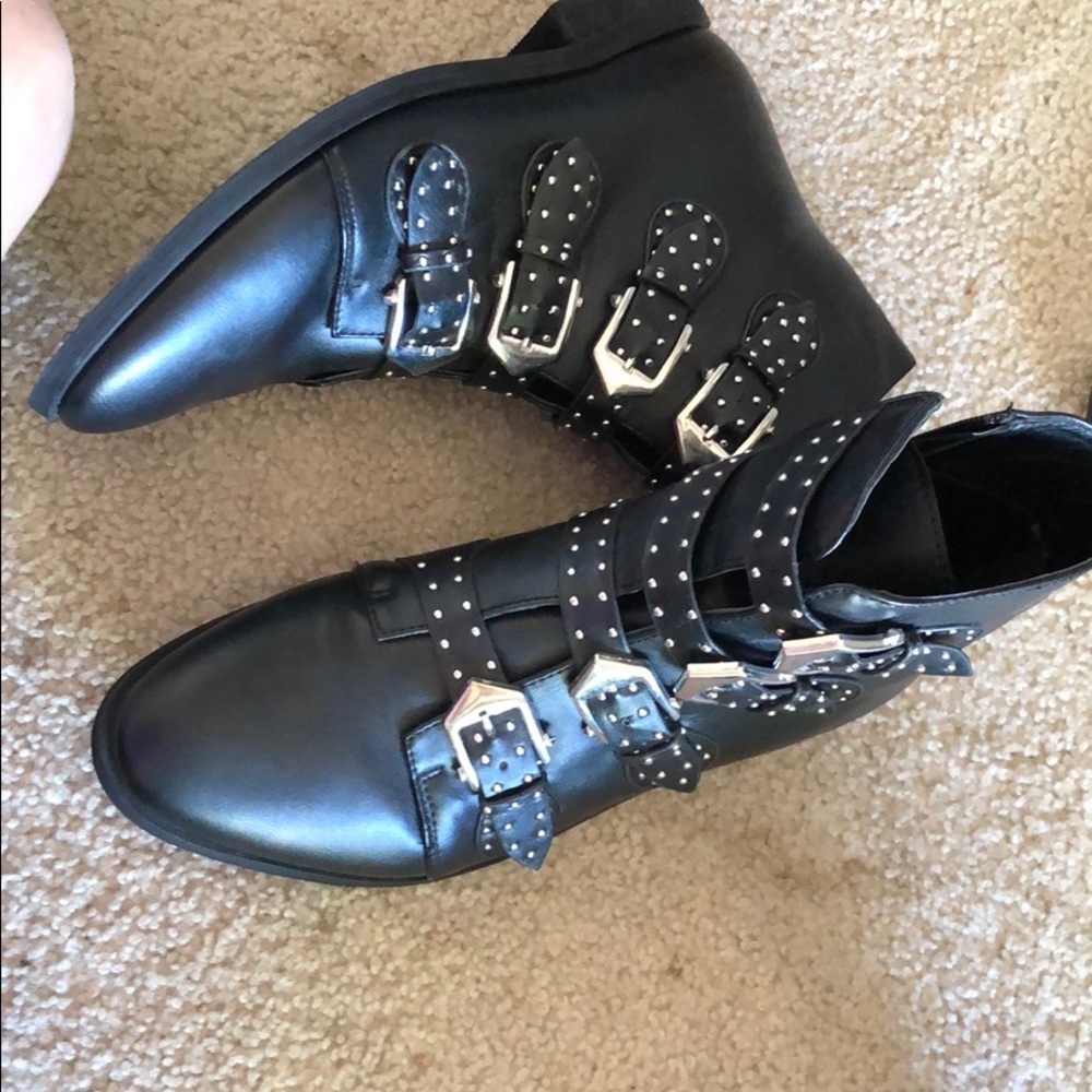 Strapped boots